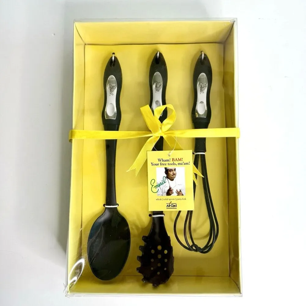 Emeril by All-Clad Black Nylon 3pc Kitchen Utensil Set - Soft-Touch Handles BAM!